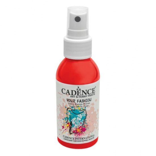Cadence Barva na textil Cadence Your Fashion, 100 ml - VYBERTE ODSTÍN - Barva na textil ve spreji Cadence Your Fashion, 100 ml - scarlet, jahod. červená