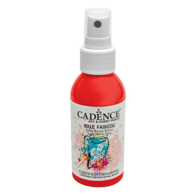 Cadence Barva na textil Cadence Your Fashion, 100 ml - VYBERTE ODSTÍN - Barva na textil ve spreji Cadence Your Fashion, 100 ml - scarlet, jahod. červená