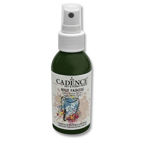 Cadence Barva na textil Cadence Your Fashion, 100 ml - VYBERTE ODSTÍN - Barva na textil ve spreji Cadence Your Fashion, 100 ml - leaf green, tmavě zelená