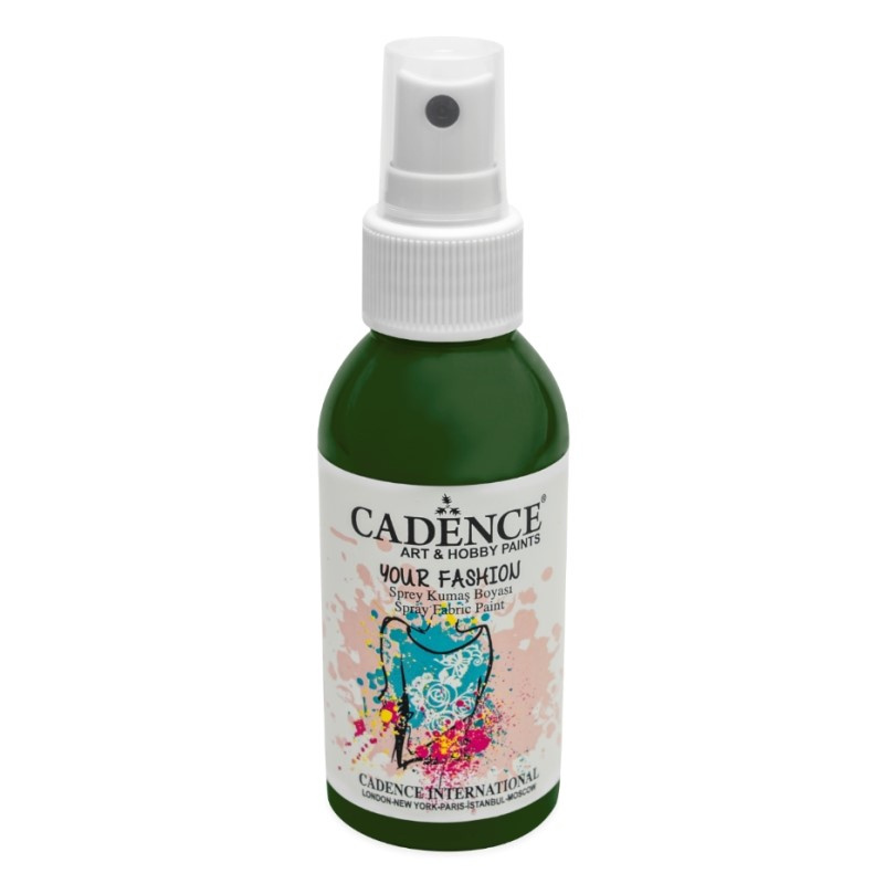 Cadence Barva na textil Cadence Your Fashion, 100 ml - VYBERTE ODSTÍN - Barva na textil ve spreji Cadence Your Fashion, 100 ml - leaf green, tmavě zelená