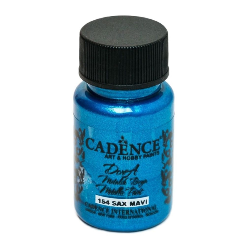 Cadence Metalická akrylová barva Cadence Dora Metallic, 50 ml - VYBERTE ODSTÍN - Metalická akrylová barva Cadence Dora Metallic, 50 ml - sax blue, tm. modrá