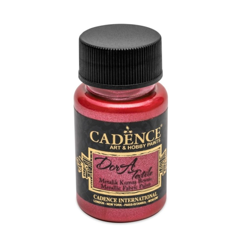 Dora Textile metalická červená 50 ml CADENCE