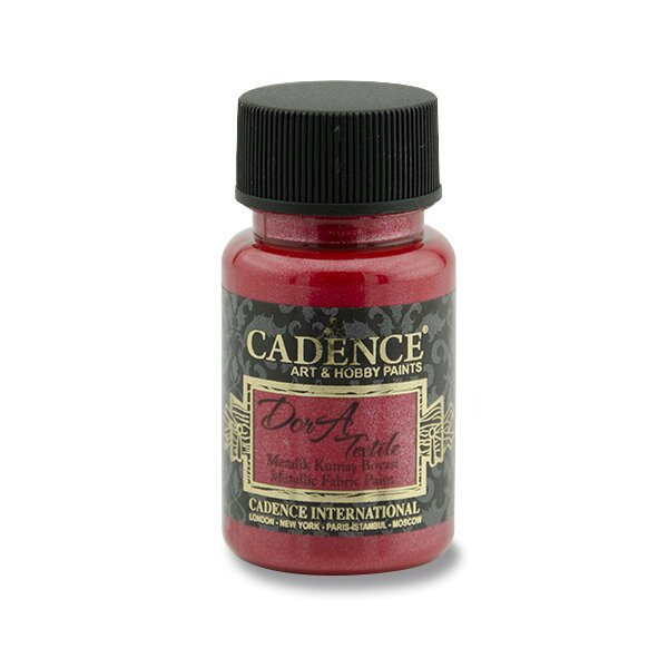 Dora Textile metalická červená 50 ml CADENCE