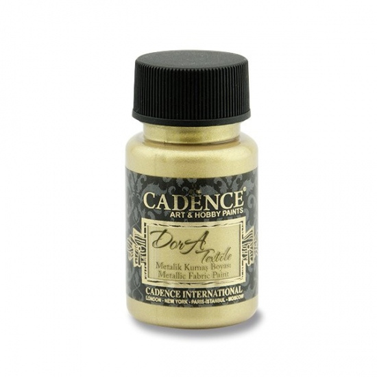 Cadence Metalická barva na textil Cadence Dora Textile, 50 ml - VYBERTE ODSTÍN - Metalická barva na textil Cadence Dora Textile, 50 ml - white gold, bílé zlato