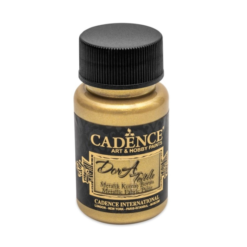 Cadence Metalická barva na textil Cadence Dora Textile, 50 ml - VYBERTE ODSTÍN - Metalická barva na textil Cadence Dora Textile, 50 ml - white gold, bílé zlato