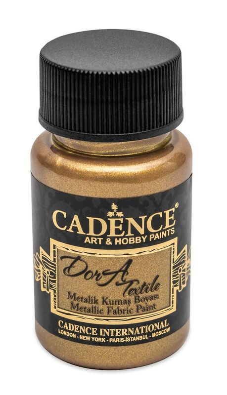 Cadence Metalická barva na textil Cadence Dora Textile, 50 ml - VYBERTE ODSTÍN - Metalická barva na textil Cadence Dora Textile, 50 ml - antique gold, antická zlatá