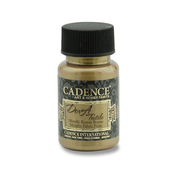 Cadence Metalická barva na textil Cadence Dora Textile, 50 ml - VYBERTE ODSTÍN - Metalická barva na textil Cadence Dora Textile, 50 ml - antique gold, antická zlatá