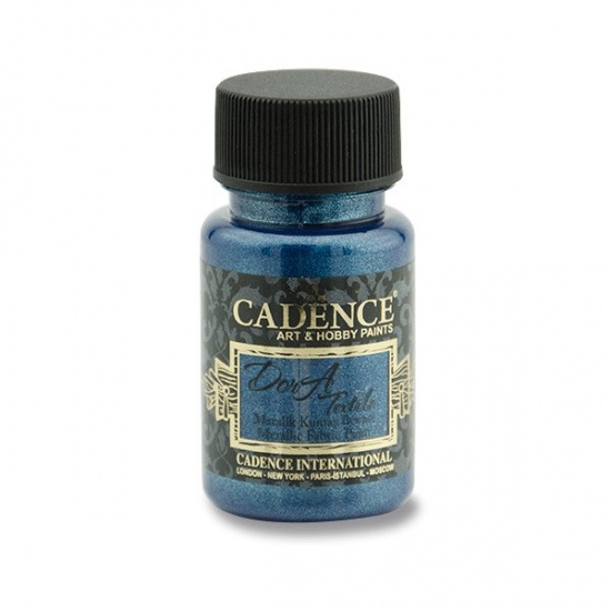 Cadence Metalická barva na textil Cadence Dora Textile, 50 ml - VYBERTE ODSTÍN - Metalická barva na textil Cadence Dora Textile, 50 ml - sax blue, tm. modrá