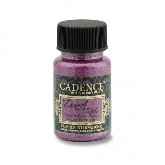 Cadence Metalická barva na textil Cadence Dora Textile, 50 ml - VYBERTE ODSTÍN - Metalická barva na textil Cadence Dora Textile, 50 ml - cyclamen, cyklámenová