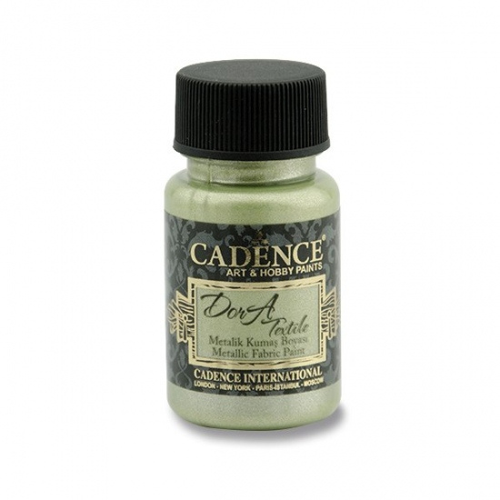 Cadence Metalická barva na textil Cadence Dora Textile, 50 ml - VYBERTE ODSTÍN - Metalická barva na textil Cadence Dora Textile, 50 ml - menthol, mentolová