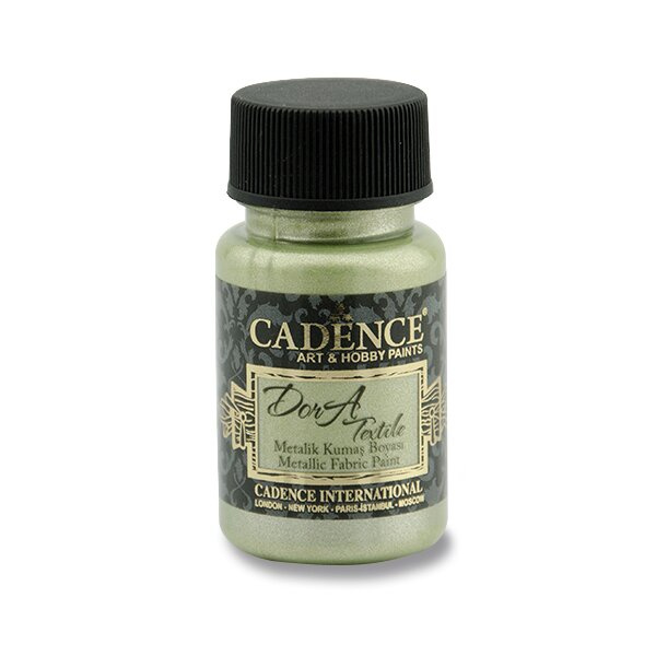 Cadence Metalická barva na textil Cadence Dora Textile, 50 ml - VYBERTE ODSTÍN - Metalická barva na textil Cadence Dora Textile, 50 ml - menthol, mentolová