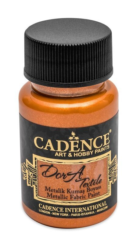 Cadence Metalická barva na textil Cadence Dora Textile, 50 ml - VYBERTE ODSTÍN - Metalická barva na textil Cadence Dora Textile, 50 ml - orange, oranžová