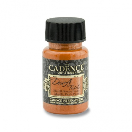 Cadence Metalická barva na textil Cadence Dora Textile, 50 ml - VYBERTE ODSTÍN - Metalická barva na textil Cadence Dora Textile, 50 ml - orange, oranžová