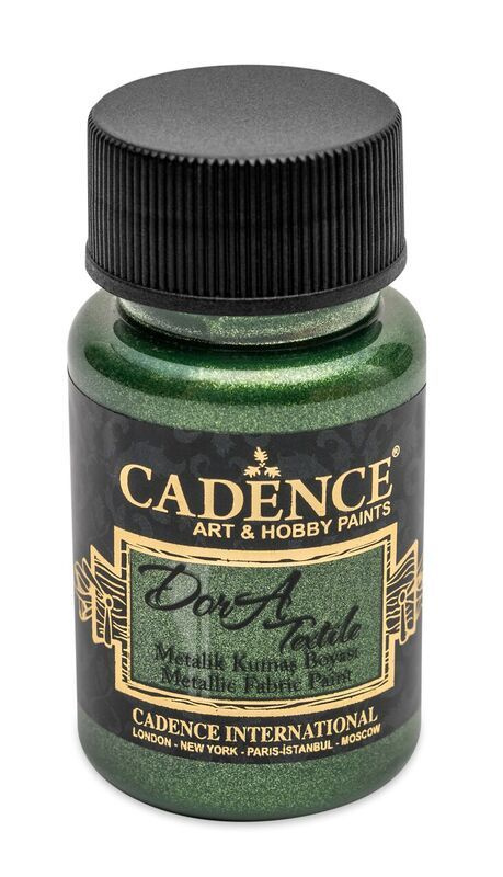 Cadence Metalická barva na textil Cadence Dora Textile, 50 ml - VYBERTE ODSTÍN - Metalická barva na textil Cadence Dora Textile, 50 ml - green, zelená