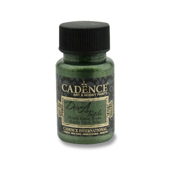 Cadence Metalická barva na textil Cadence Dora Textile, 50 ml - VYBERTE ODSTÍN - Metalická barva na textil Cadence Dora Textile, 50 ml - green, zelená