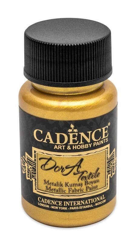 Dora Textile metalická sytá zlatá 50 ml CADENCE