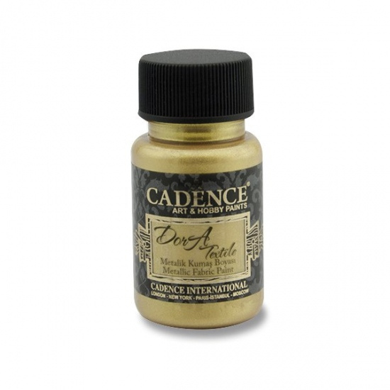 Dora Textile metalická sytá zlatá 50 ml CADENCE