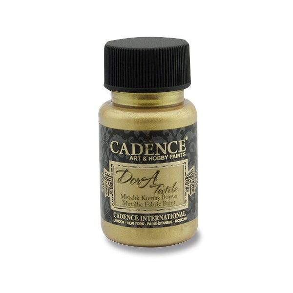 Dora Textile metalická sytá zlatá 50 ml CADENCE