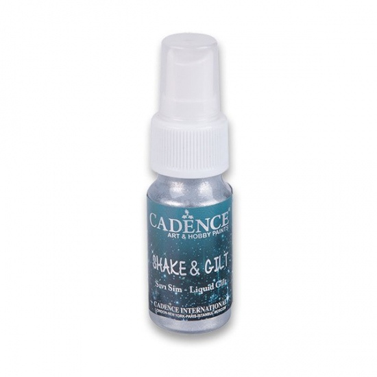 Barva na textil Shake a Gilt stříbrná 25 ml CADENCE