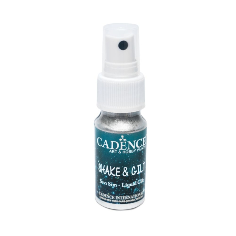 Barva na textil Shake a Gilt stříbrná 25 ml CADENCE