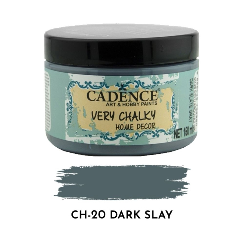 Křídová barva Cadence Very Chalky 150 ml - dark slay břidlicově šedá tmavá Aladine