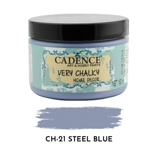 Křídová barva Cadence Very Chalky 150 ml - steel blue ocelově modrá Aladine