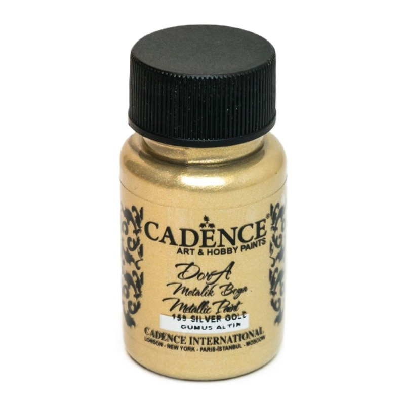 Cadence Metalická akrylová barva Cadence Dora Metallic, 50 ml - VYBERTE ODSTÍN - Metalická akrylová barva Cadence Dora Metallic, 50 ml - silver gold, stříbrozlatá