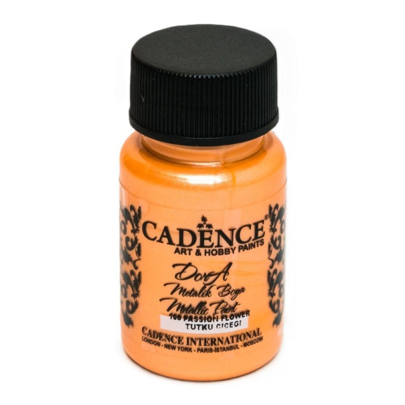 Cadence Metalická akrylová barva Cadence Dora Metallic, 50 ml - VYBERTE ODSTÍN - Metalická akrylová barva Cadence Dora Metallic, 50 ml - passion flower, meruňková