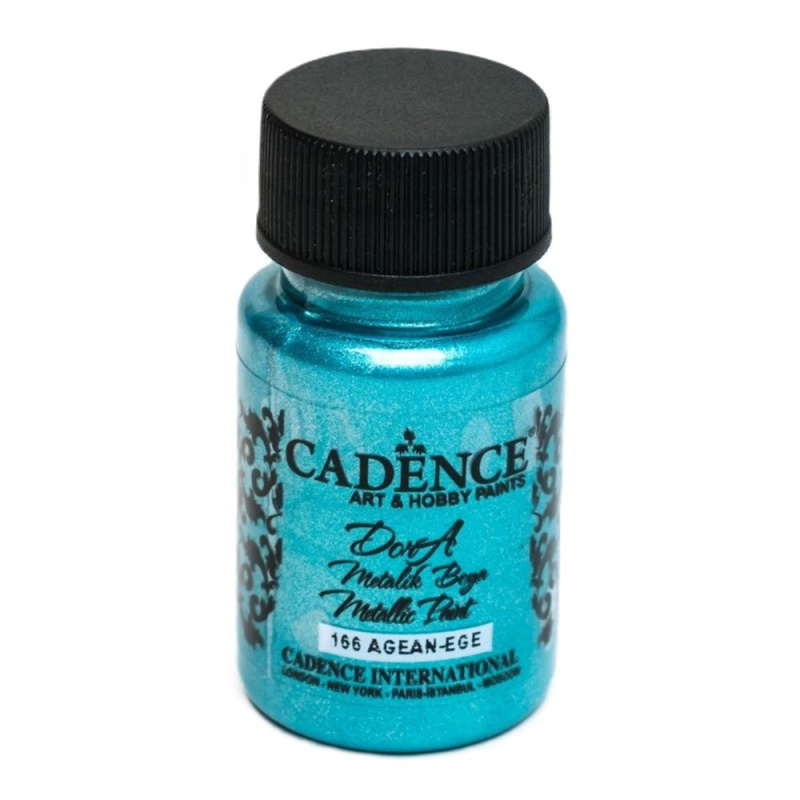 Cadence Metalická akrylová barva Cadence Dora Metallic, 50 ml - VYBERTE ODSTÍN - Metalická akrylová barva Cadence Dora Metallic, 50 ml - aegean, egejská modrá