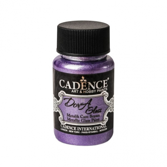Metalická barva na sklo Dora Glass ametistová amethyst 50 ml Aladine