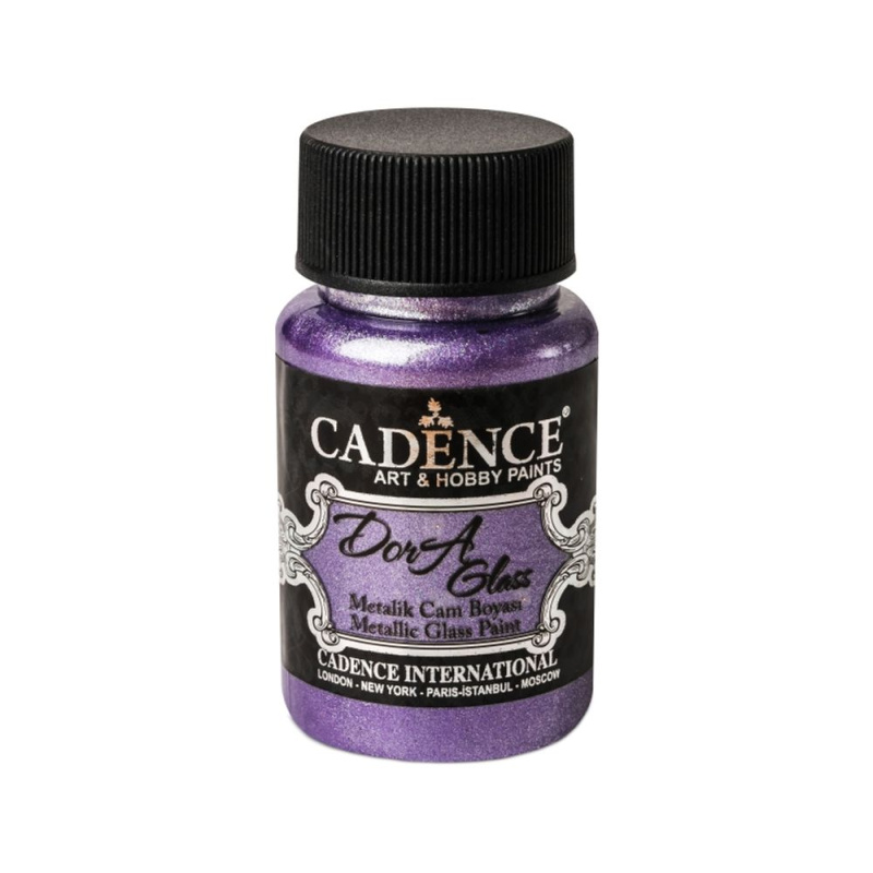 Metalická barva na sklo Dora Glass ametistová amethyst 50 ml Aladine
