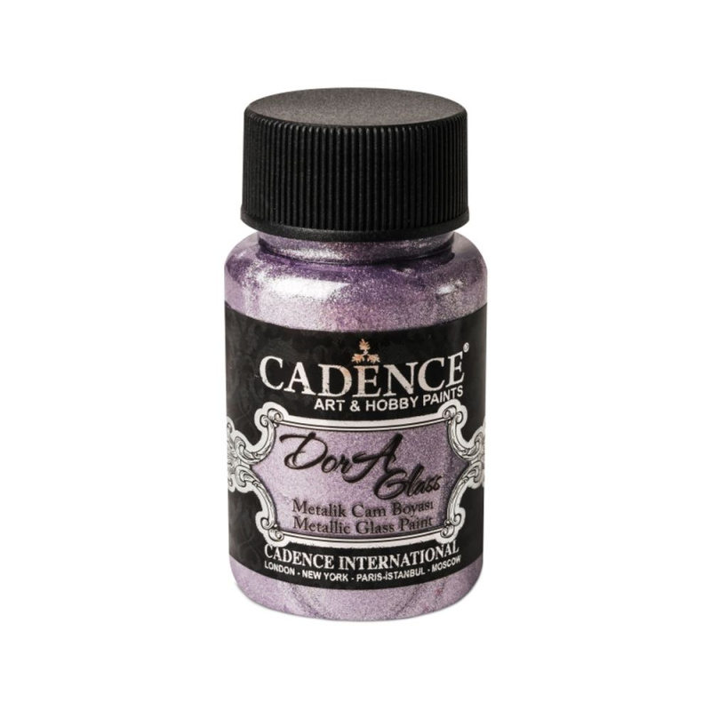 Cadence Metalická barva na sklo Cadence Dora Glass, 50 ml - VYBERTE ODSTÍN - Metalická barva na sklo Cadence Dora Glass, 50 ml - lilac mist, tm. lila