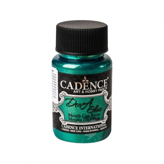Metalická barva na sklo Dora Glass smaragdová emerald green 50 ml Aladine