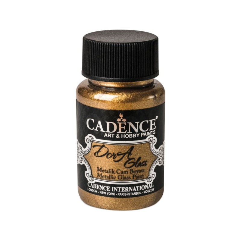 Cadence Metalická barva na sklo Cadence Dora Glass, 50 ml - VYBERTE ODSTÍN - Metalická barva na sklo Cadence Dora Glass, 50 ml - perigold , hnědozlatá