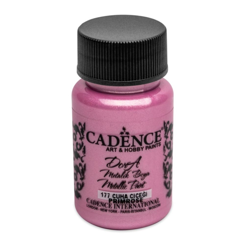 Cadence Metalická akrylová barva Cadence Dora Metallic, 50 ml - VYBERTE ODSTÍN - Metalická akrylová barva Cadence Dora Metallic, 50 ml - primrose, sv. růžová