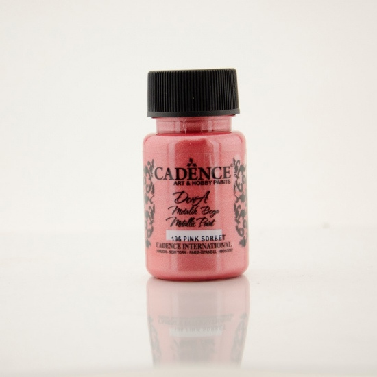 Metalická akrylová barva Dora Metalic malinová pink sorbet 50 ml Aladine