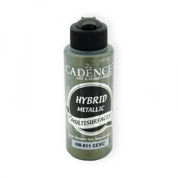 Metalická barva Cadence Hybrid Metalic, 120 ml - walnut, oříšková zelená Aladine