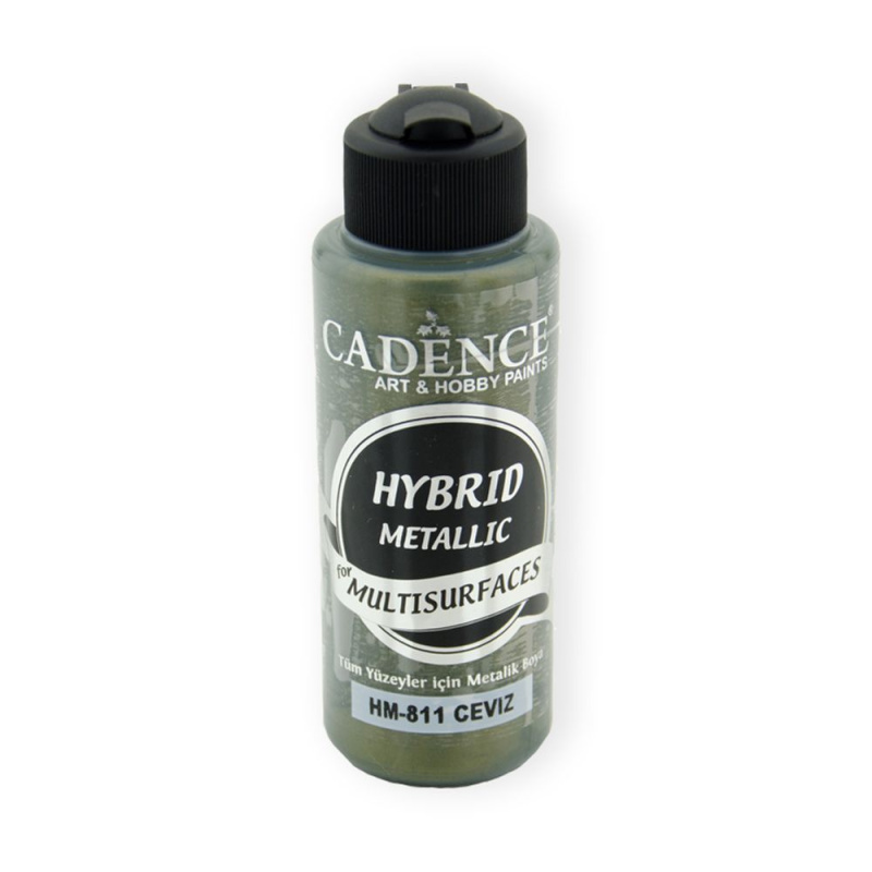 Metalická barva Cadence Hybrid Metalic, 120 ml - walnut, oříšková zelená Aladine