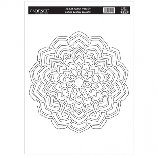Transferový obrázek na textil Cadence 25 x 35 cm - Mandala 1 Aladine