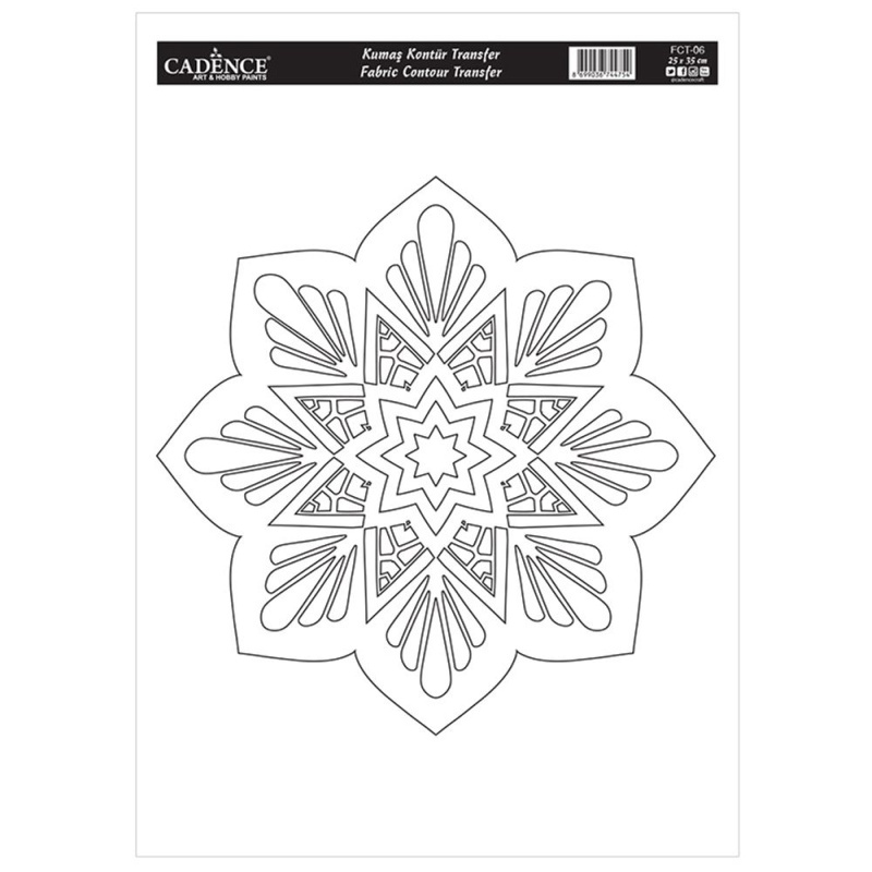 Transferový obrázek na textil Cadence 25 x 35 cm - Mandala 6 Aladine