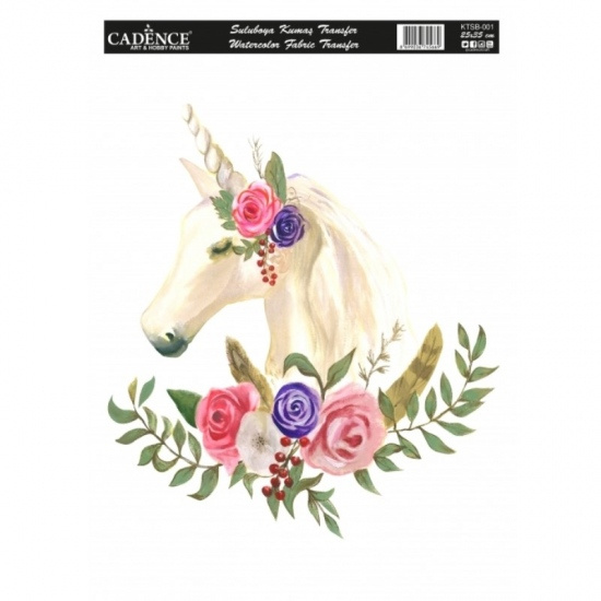 Cadence Transferový obrázek na textil Cadence, 25x35 cm - Jednorožec