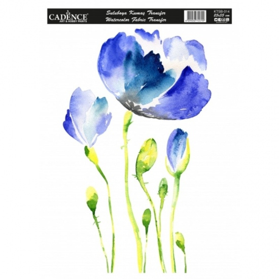 Cadence Transferový obrázek na textil Cadence, 25x35 cm - Vlčí máky