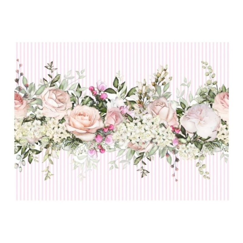 Cadence Rýžový papír Cadence - Pruh z růží - VYBERTE VELIKOST - Rýžový papír Cadence, A3 - Pruh z růží