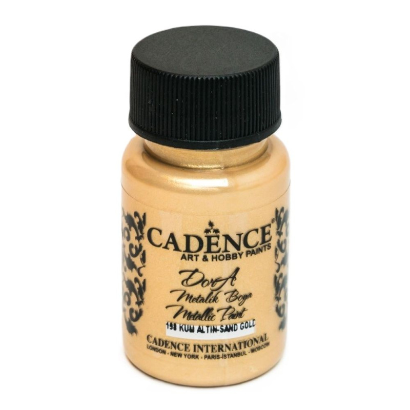 Cadence Metalická akrylová barva Cadence Dora Metallic, 50 ml - VYBERTE ODSTÍN - Metalická akrylová barva Cadence Dora Metallic, 50 ml - sand gold, sv. zlatá