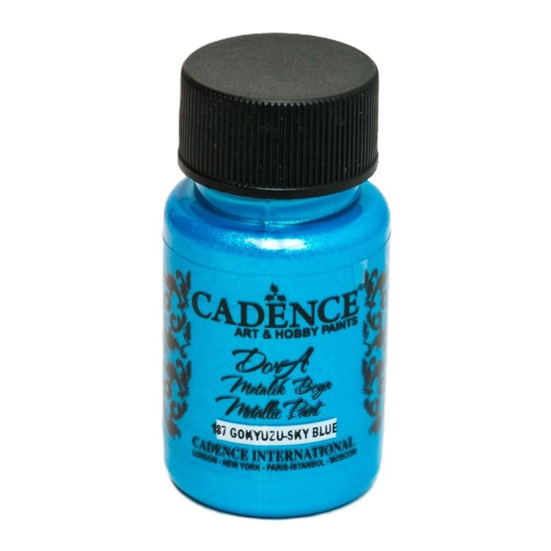 Cadence Metalická akrylová barva Cadence Dora Metallic, 50 ml - VYBERTE ODSTÍN - Metalická akrylová barva Cadence Dora Metallic, 50 ml - sky blue, nebeská modrá