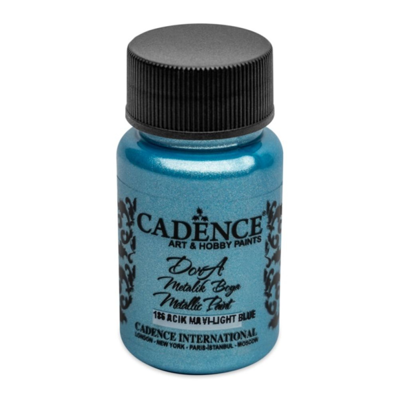 Cadence Metalická akrylová barva Cadence Dora Metallic, 50 ml - VYBERTE ODSTÍN - Metalická akrylová barva Cadence Dora Metallic, 50 ml - light blue, sv. modrá