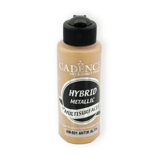 Metalická barva na všechny povrchy Cadence Hybrid metallic 70 ml - gold antická zlatá Aladine
