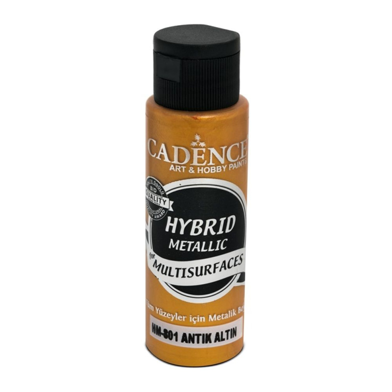 Metalická barva na všechny povrchy Cadence Hybrid metallic 70 ml - gold antická zlatá Aladine