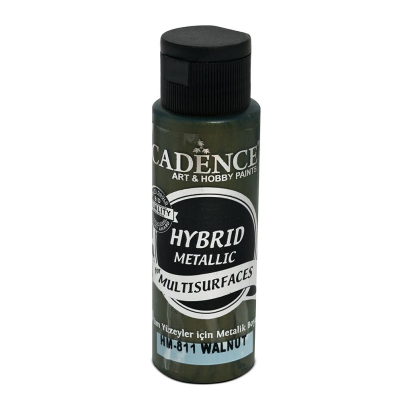 Metalická barva na všechny povrchy Cadence Hybrid Metallic 70 ml- walnut oříšková Aladine