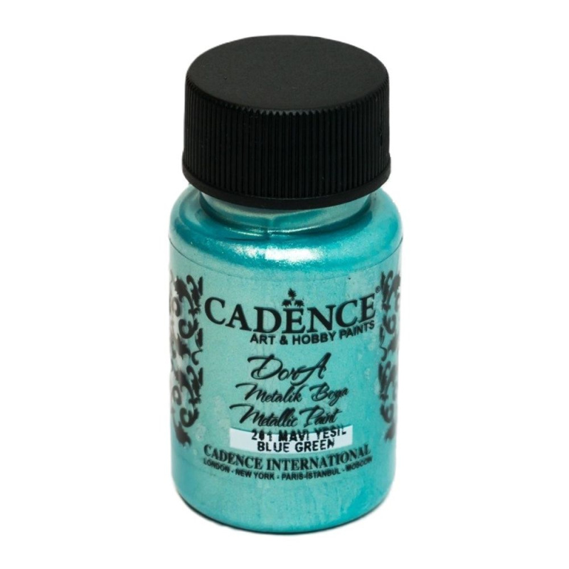 Metalická akrylová barva Dora Metalic modrozelená blue green 50 ml Aladine